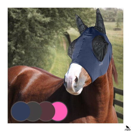  Fly Mask in Lycra with Mesh for Eyes šedá