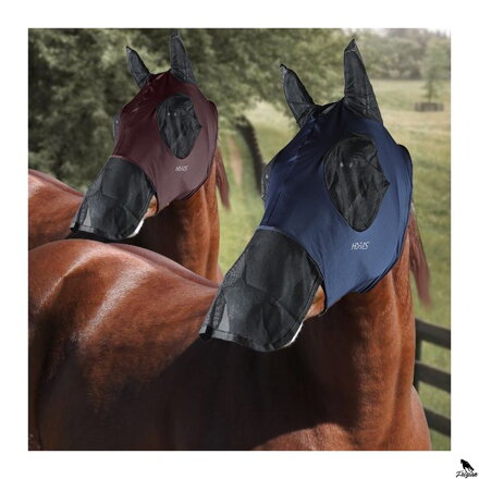 Fly Mask in Lycra with Mesh for Eyes and Nose bordová