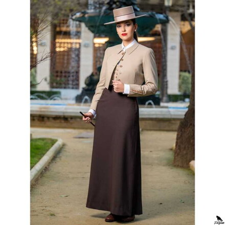 ŽENSKÁ SUKNĚ ŠPANĚLSKÝ KŮŇ hnědá