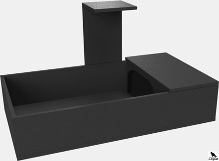 STŮL NA ŽELVIČKU ČERNÉ DŘEVO 109 X 61 X 63CM.