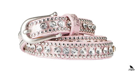 Opasok KOŽA/PU EXPRESSION ružový