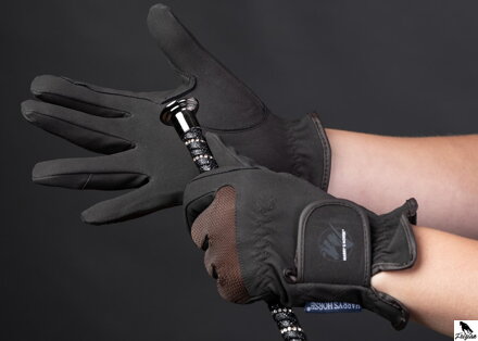 Mesh domy glove hnedé