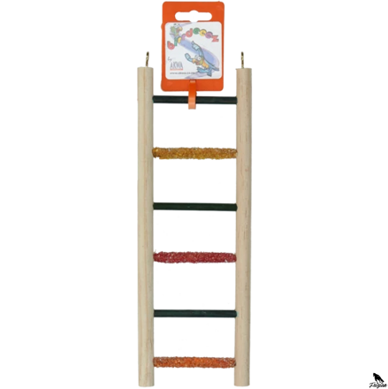 Dřevěný žebřík pro malé ptáčky 6 stupňů 25cm