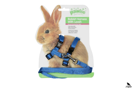 Nylonový postroj pro zajíčka modrý