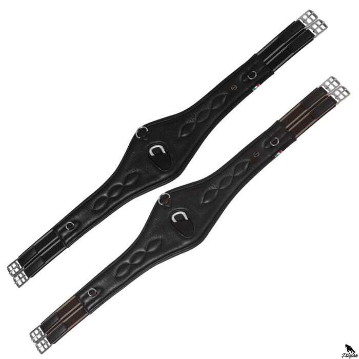 Horses Shaped Girth černy