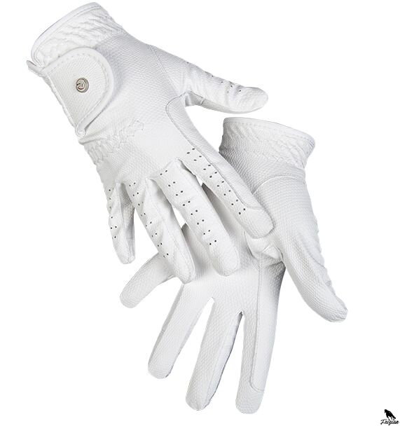 Jazdecké rukavice -Grip- Style biele