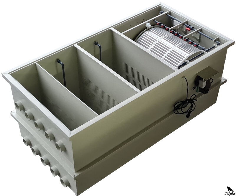 Kombinált CF100 dobszűrő integrált biokamrával + szivattyúkamrával