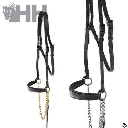 HH EKO KOŽENÁ Ohlávka S ŘETĚZEM