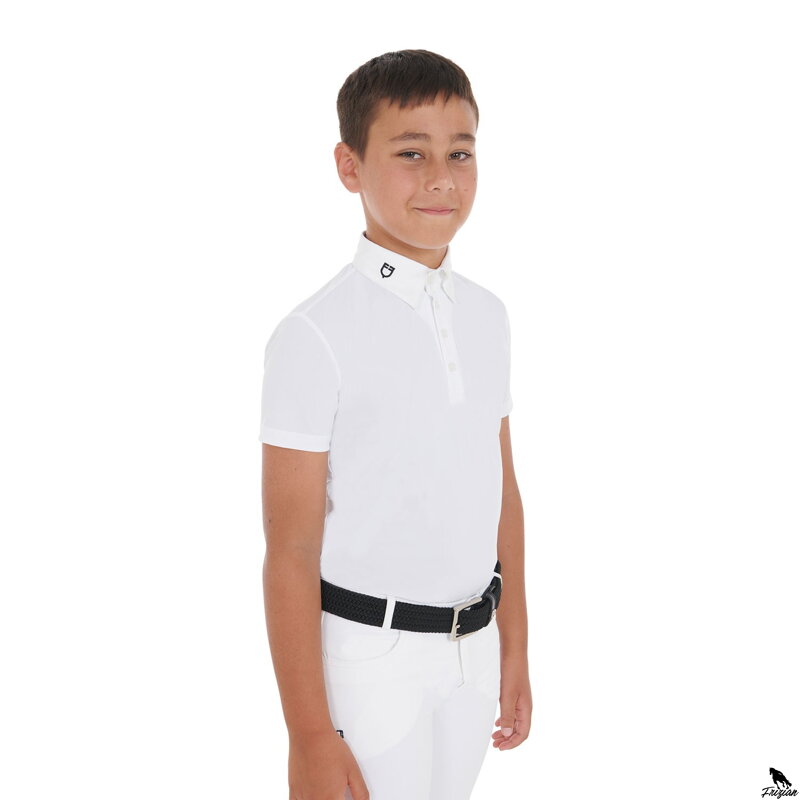 Chlapecká polo košile SLIM FIT bíle