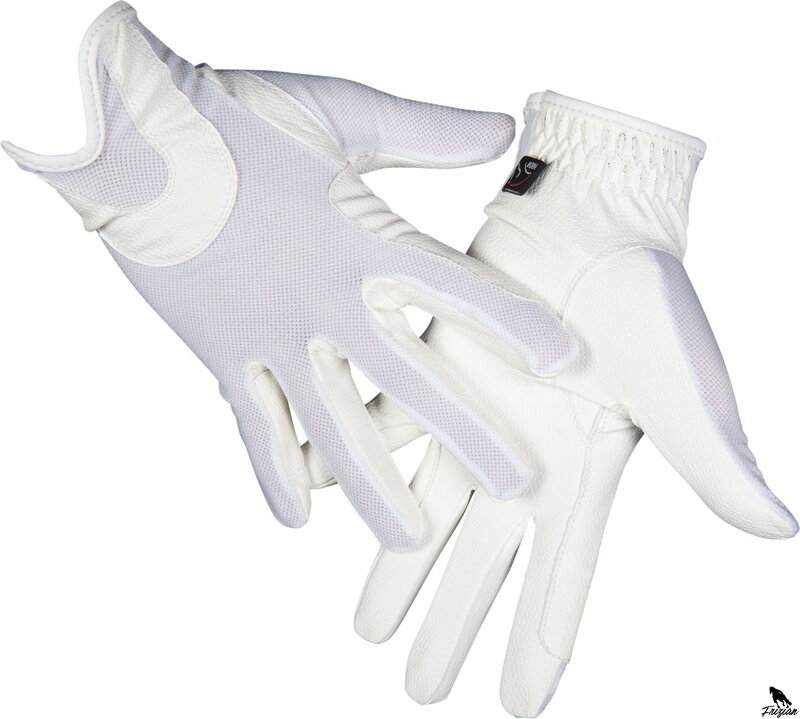Jezdecké rukavice - Grip Mesh- bílé
