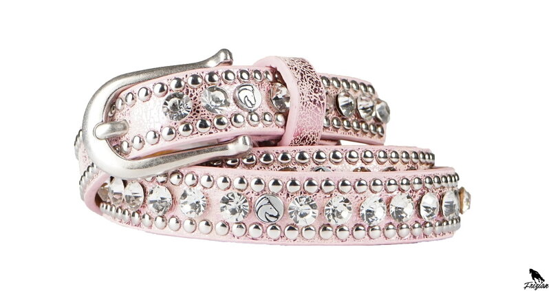 Opasok KOŽA/PU EXPRESSION ružový