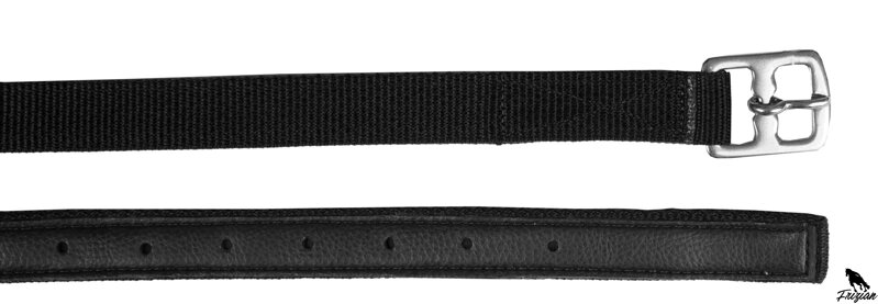 Třmenové kožené nylonové. černé