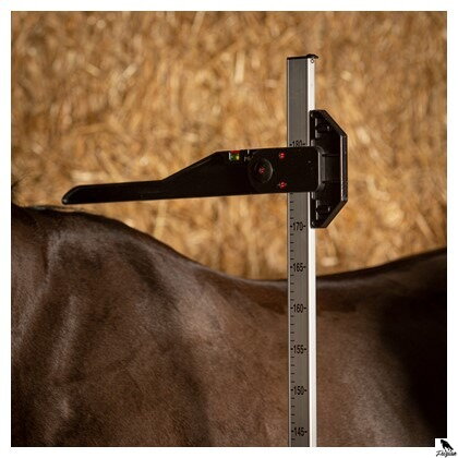 Měřítko na koně, 180 cm hliník a PVC palců/cm