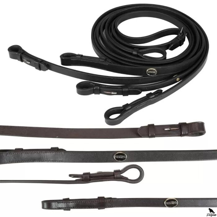 Drezurní otěže v kůži dvojité