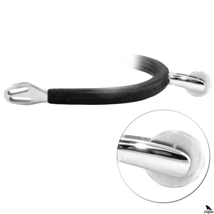 Unisex Spurs Covered in Rubber with Rowel