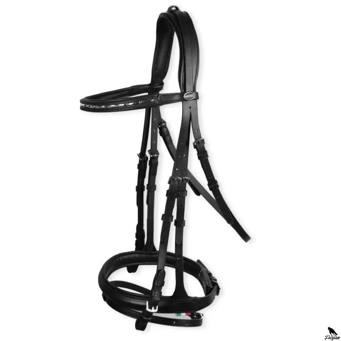 Horses Trieste Leather Bridle černa