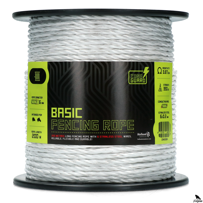 ZoneGuard 6 mm Basic oplotenie lano biele 200 m