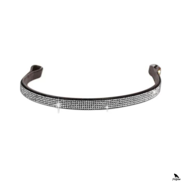 Horses White Strass Browband hnedá