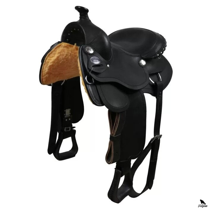 Silver Horse Western Saddle černe
