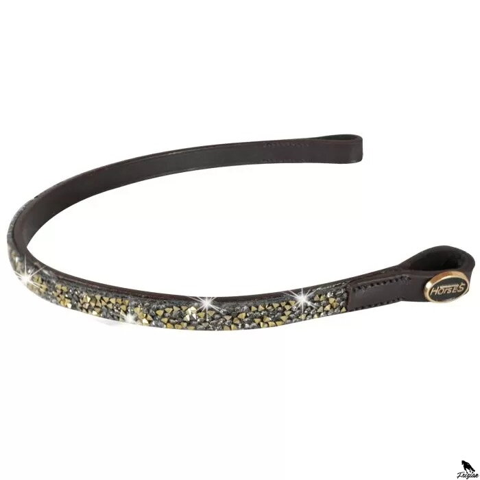 Horses Gold Spark Browband hnedá