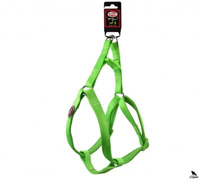 Nastavitelný nylonový postroj světle zelený.
