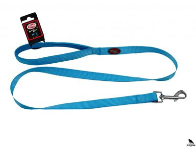 Nylonové vodítko s rukojetí - 2cm (120cm), modrá