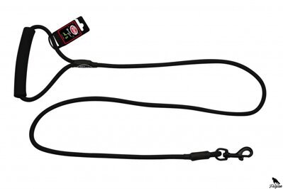 Nylonové vodítko s neoprenovou rukojetí 1,2 cm x 120 cm, černé