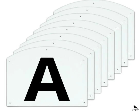 Drezurní značky ABCEFHKM 30 x 20 cm