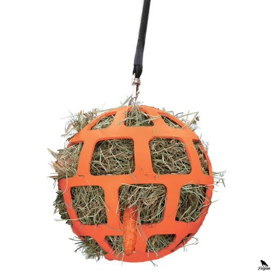 Krmný míč 22cm oranžový