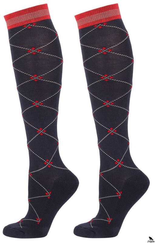 Podkolenky modro-červené