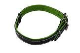 Kožený obojek zelený 37cm