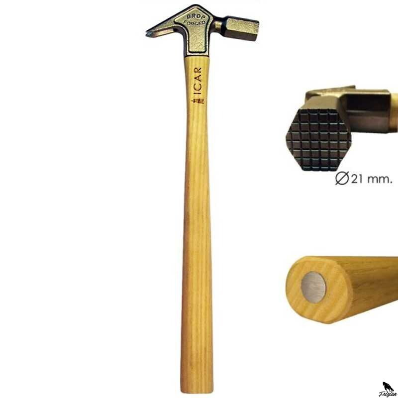 HNACÍ KLADIVO ICAR ERGONOMICKÁ DŘEVĚNÁ RUČKA SILNÝ MAGNET V BOTTONU 340G